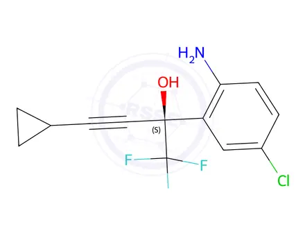 Chemical structure of (S)-2-(2-AMINO-5-CHLOROPHENYL)-4-CYCLOPROPYL-1,1,1-TRIFLUOROBUT-3-YN-2-OL