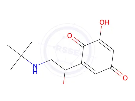 Chemical structure of 2-(2-(tert-butylamino)-1-hydroxyethyl)-6-hydroxycyclohexa-2,5-diene-1,4-dione