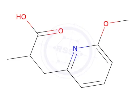 Chemical structure of 3-(6-Methoxypyridin-2-yl)-2-methylpropanoic acid