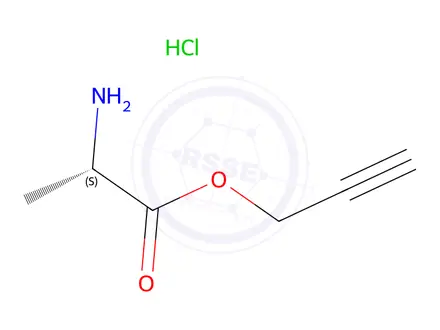 Chemical structure of (S)-Prop-2-yn-1-yl 2-aminopropanoate hydrochloride
