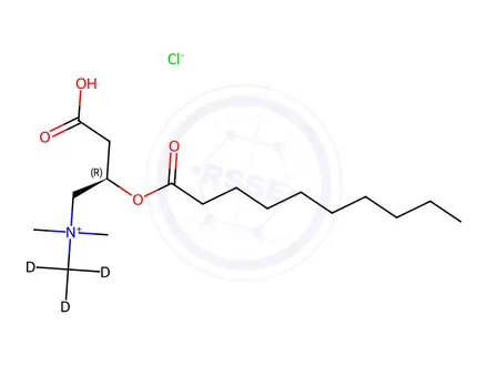 Chemical structure of Decanoyl-L-carnitine-[D3] HCl