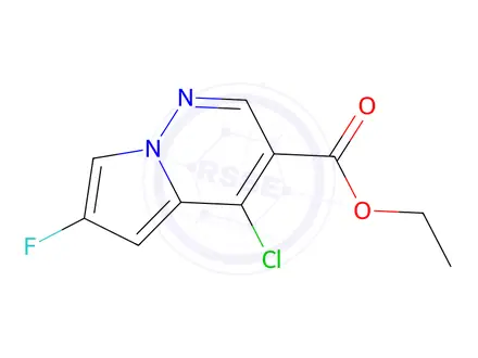 Chemical structure of Ethyl 4-chloro-6-fluoropyrrolo[1,2-b]pyridazine-3-carboxylate