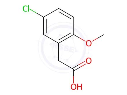 Chemical structure of (5-Chloro-2-methoxyphenyl)acetic acid
