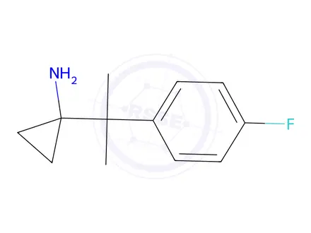 Chemical structure of 1-[2-(4-Fluorophenyl)propan-2-yl]cyclopropan-1-amine
