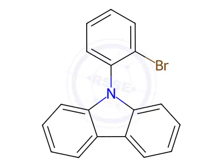 Chemical structure of 9-(2-Bromophenyl)-9H-carbazole