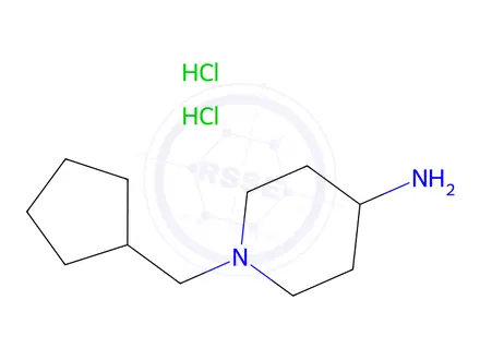 Chemical structure of 1-(CyclopentylMethyl)piperidin-4-aMine dihydrochloride