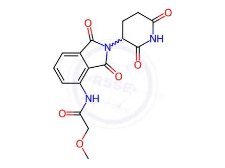 Chemical structure of N-[2-(2,6-dioxo-3-piperidyl)-1,3-dioxo-isoindolin-4-yl]-2-methoxy-acetamide