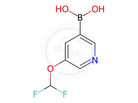 Chemical structure of (5-(Difluoromethoxy)pyridin-3-yl)boronic acid