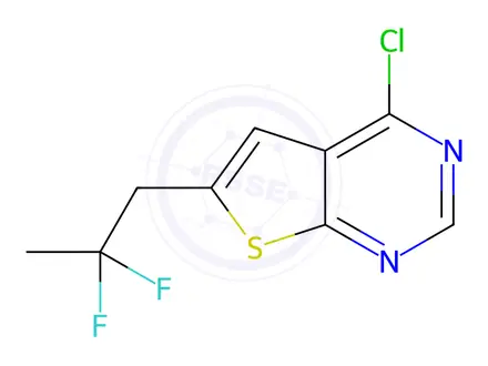 Chemical structure of 4-Chloro-6-(2,2-difluoropropyl)thieno[2,3-d]pyrimidine
