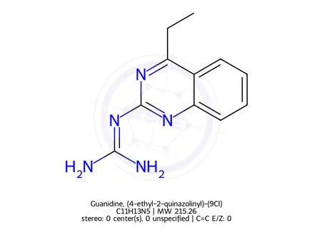 Chemical structure of Guanidine, (4-ethyl-2-quinazolinyl)-(9CI)