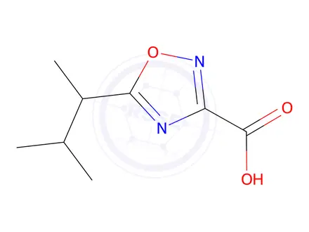 Chemical structure of 5-(3-Methylbutan-2-yl)-1,2,4-oxadiazole-3-carboxylic acid