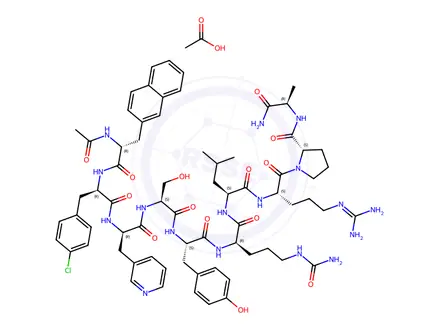 Chemical structure of Cetrorelix Acetate