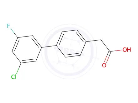 Chemical structure of 4-(3-Chloro-5-fluorophenyl)phenylacetic acid