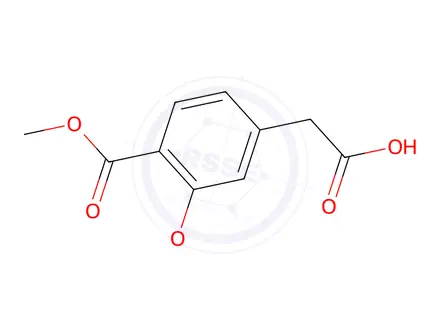 Chemical structure of 2-(3-Methoxy-4-(methoxycarbonyl)phenyl)acetic acid