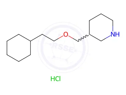 Chemical structure of 3-[(2-Cyclohexylethoxy)methyl]piperidine hydrochloride
