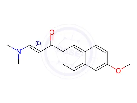 Chemical structure of 3-(Dimethylamino)-1-(6-methoxy-2-naphthyl)prop-2-en-1-one