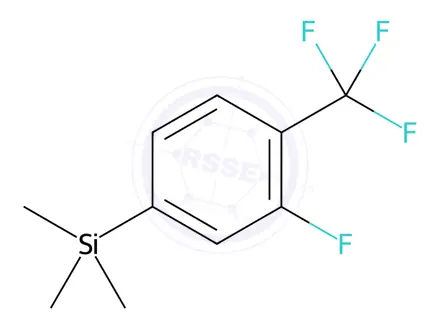 Chemical structure of (3-fluoro-4-(trifluoromethyl)phenyl)trimethylsilane