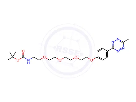 Chemical structure of Methyltetrazine-PEG4-NH-Boc
