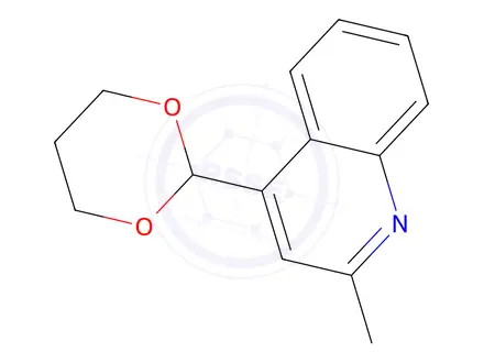 Chemical structure of 4-(1,3-Dioxan-2-yl)-2-methylquinoline