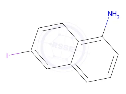 Chemical structure of 1-Naphthalenamine,6-iodo-(9CI)