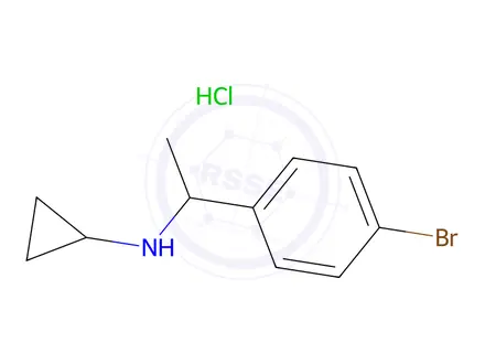 Chemical structure of N-(1-(4-bromophenyl)ethyl)cyclopropanamine hydrochloride