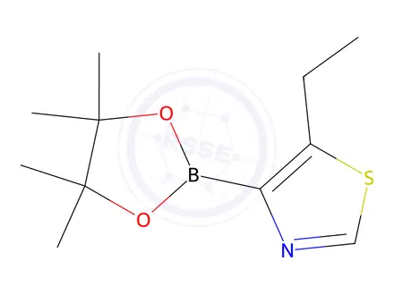 Chemical structure of 5-Ethyl-4-(4,4,5,5-tetramethyl-1,3,2-dioxaborolan-2-yl)thiazole