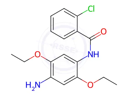 Chemical structure of N-(4-amino-2,5-diethoxyphenyl)-2-chlorobenzamide