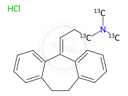 Chemical structure of Amitriptyline-13C3 Hydrochloride