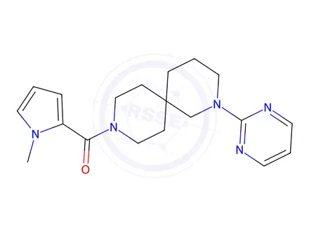 Chemical structure of (1-Methyl-1H-pyrrol-2-yl)(2-(pyrimidin-2-yl)-2,9-diazaspiro[5.5]undecan-9-yl)methanone