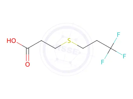 Chemical structure of 3-[(3,3,3-Trifluoropropyl)sulfanyl]propanoic Acid