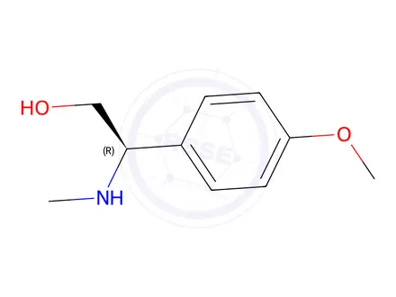 Chemical structure of (R)-2-(4-methoxyphenyl)-2-(methylamino)ethan-1-ol