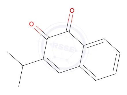 Chemical structure of 1,2-Naphthalenedione, 3-(1-methylethyl)-(9CI)