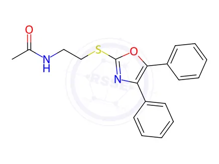 Chemical structure of N-(2-((4,5-Diphenyloxazol-2-yl)thio)ethyl)acetamide