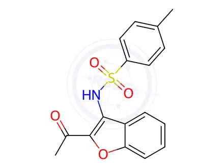 Chemical structure of N-(2-Acetylbenzofuran-3-yl)-4-methylbenzenesulfonamide