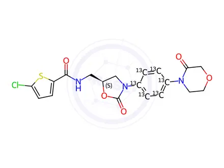 Chemical structure of Rivaroxaban-13C6