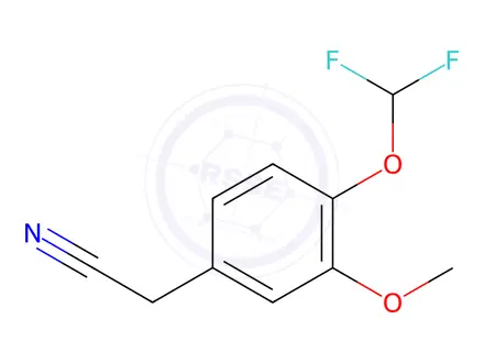 Chemical structure of [4-(difluoromethoxy)-3-methoxyphenyl]acetonitrile