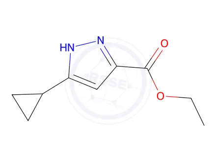 Chemical structure of Ethyl 5-cyclopropyl-1h-pyrazole-3-carboxylate