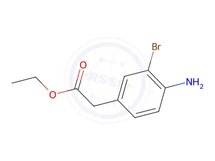 Chemical structure of (4-Amino-3-bromo-phenyl)-acetic Acid ethyl ester-