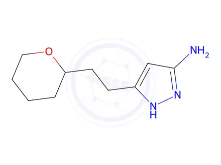 Chemical structure of 3-(2-(Tetrahydro-2h-pyran-2-yl)ethyl)-1h-pyrazol-5-amine