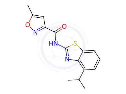 Chemical structure of N-(4-Isopropylbenzo[d]thiazol-2-yl)-5-methylisoxazole-3-carboxamide
