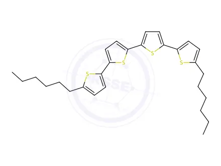 Chemical structure of 5,5'''-Dihexyl-2,2':5',2'':5'',2'''-quaterthiophene
