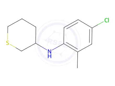 Chemical structure of n-(4-Chloro-2-methylphenyl)tetrahydro-2h-thiopyran-3-amine