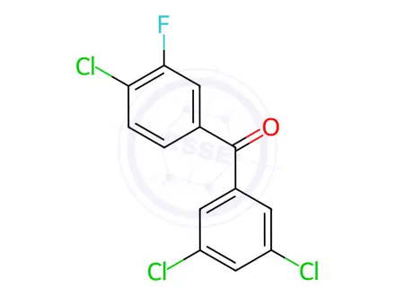 Chemical structure of (4-Chloro-3-fluorophenyl)(3,5-dichlorophenyl)methanone