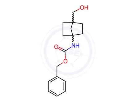Chemical structure of benzyl (4-(hydroxymethyl)bicyclo[2.2.1]heptan-1-yl)carbamate