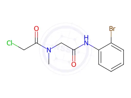 Chemical structure of n-(2-((2-Bromophenyl)amino)-2-oxoethyl)-2-chloro-N-methylacetamide