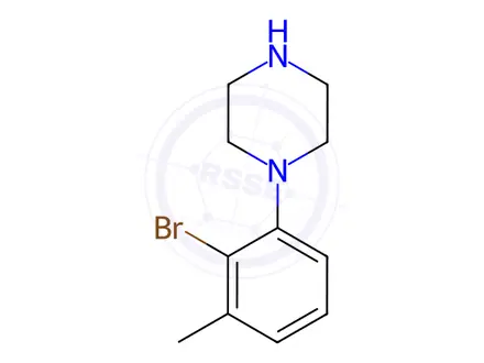 Chemical structure of Piperazine, 1-(2-bromo-3-methylphenyl)-