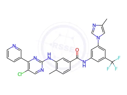 Chemical structure of Nilotinib Chloro Impurity