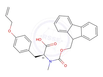 Chemical structure of L-Tyrosine, N-[(9H-fluoren-9-ylmethoxy)carbonyl]-N-methyl-O-2-propen-1-yl-