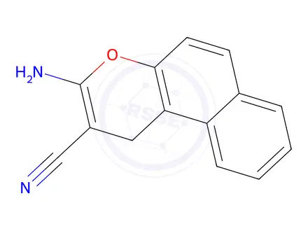Chemical structure of 3-Amino-1H-benzo[f]chromene-2-carbonitrile