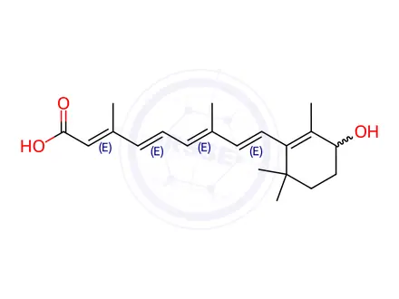 Chemical structure of 4-Hydroxy-all-trans-Retinoic Acid